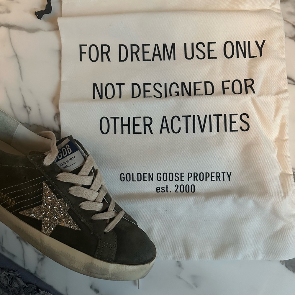 Golden Goose Women's Sneakers - Green and Gold